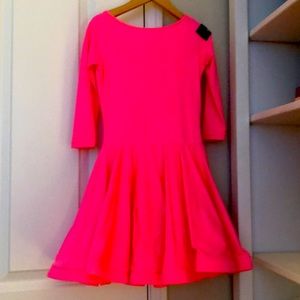 Dress hot pink ,girls 5-6 years old , ballroom dance Bright and twirly .